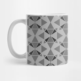 Black and grey geometrical shapes pattern Mug